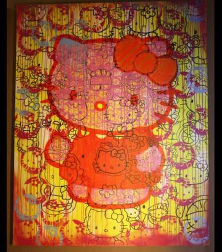 tableau popart hello-kitty